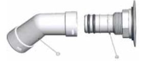 RDP20 Drainafvoer inclusief 45 gr bocht
