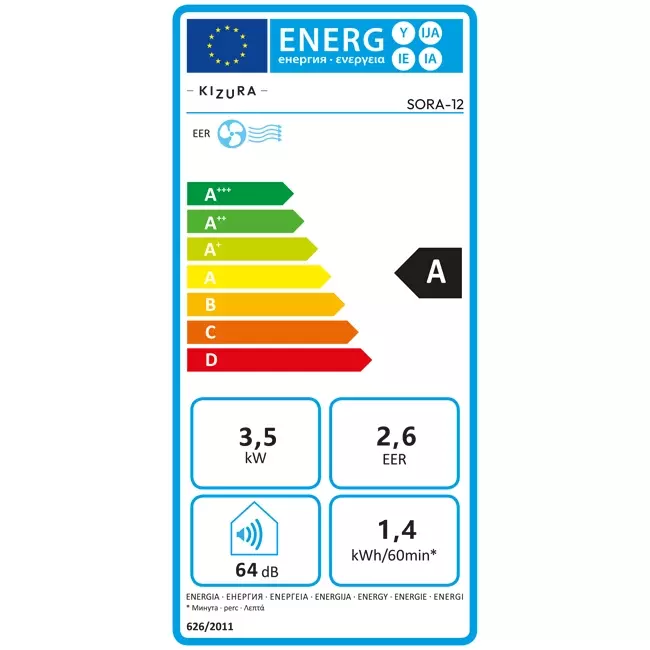 Kizura Sora mobiele airco R290 3,5 kW - Afbeelding 2