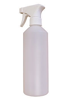 Sprayfles met sproeikop