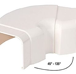 Traploos verstelbare bocht voor montagekanaal